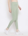 Shop Women's Activewear Ankle Length Tights In Sage Green-Design