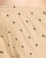 Shop Women's Beige All Over Bird Printed Boxer Shorts