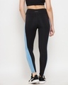 Shop Women's Black Color Blocked Activewear Tights-Full