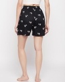 Shop Women's Black Floral Printed Boxer Shorts-Full