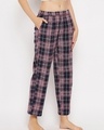 Shop Women's Blue Checked Pyjama-Design