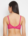 Shop Padded Non Wired Full Cup Printed Multiway T-Shirt Bra In Dark Pink-Design