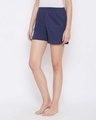 Shop Women's Cotton Rich Boxer Shorts In Blue-Design