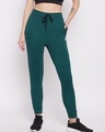Shop Women's Green Activewear Joggers-Front