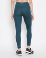 Shop Women's Green Fitness Typography Slim Fit Tights-Full