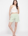 Shop Women's Green Floral Printed Boxer Shorts
