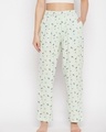 Shop Women's Green Floral Printed Pyjamas-Front