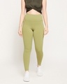 Shop Women's Green Slim Fit Tights-Front