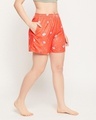 Shop Women's Orange All Over Floral Printed Boxer Shorts-Design