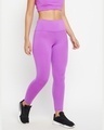 Shop Women's Purple Slim Fit Tights-Full