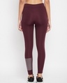 Shop Women's Purple Striped Activewear Tights-Full