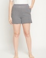 Shop Women's White Striped Boxer Shorts-Front
