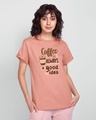 Shop Coffee Is A Good Idea Boyfriend T-Shirt-Front
