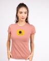 Shop Coffee On My Mind Block Half Sleeve T-Shirt Misty Pink-Front