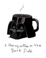 Shop Coffee On The Dark Side Boyfriend Varsity Rib H/S T-Shirt (SWL) Multicolor