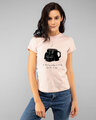 Shop Coffee On The Dark Side Half Sleeve T-Shirt (SWL) Seashell Pink-Front