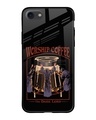 Shop Coffee Workship Premium Glass Case for Apple iPhone SE 2020 (Shock Proof, Scratch Resistant)-Front
