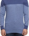 Shop Men's Blue Color Block Stylish Casual T-Shirt