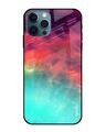 Shop Iphone 12 Pro Max Colorful Aura Glass Case-Front