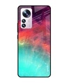 Shop Colorful Aura Printed Premium Glass Cover for Mi 12 Pro 5G (Shockproof, Light Weight)-Front