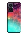 Shop Colorful Aura Printed Premium Glass Cover for OPPO F21 Pro 5G (Shockproof, Light Weight)-Front