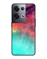 Shop Colorful Aura Printed Premium Glass Cover for Oppo Reno8 Pro 5G (Shockproof, Light Weight)-Front