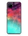 Shop Colorful Aura Printed Premium Glass Cover for Realme C21Y (Shockproof, Light Weight)-Front