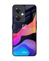 Shop Colorful Fluid Premium Glass Case for OnePlus Nord CE 3 Lite 5G (Shock Proof, Scratch Resistant)-Front