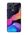 Shop Colorful Fluid Premium Glass Case for Redmi Note 12 Pro+ 5G (Shock Proof, Scratch Resistant)-Front