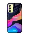 Shop Colorful Fluid Premium Glass Case for Samsung Galaxy A34 5G (Shock Proof, Scratch Resistant)-Front