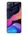 Shop Colorful Fluid Printed Premium Glass Cover for Redmi Note 11 Pro 5G (Shockproof, Light Weight)-Front