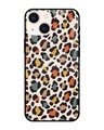 Shop Colorful Leopard Printed Premium Glass Cover for Apple iPhone 14 Plus-Front