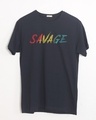 Shop Colorful Savage Half Sleeve T-Shirt-Front