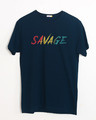 Shop Colorful Savage Half Sleeve T-Shirt-Front