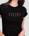 Shop Colors In My Mind Half Sleeve T-Shirt Black-Front