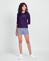 Shop Colors In My Mind Round Neck 3/4 Sleeve T-Shirt Parachute Purple-Full