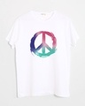 Shop Colors Of Peace Half Sleeve T-Shirt-Front