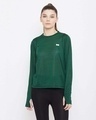 Shop Comfort Fit Active T-Shirt In Forest Green Melange-Front