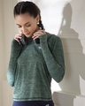 Shop Comfort Fit Active T-Shirt In Green Melange-Front