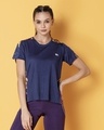 Shop Comfort Fit Active T-Shirt In Navy-Front