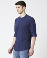 Shop Comfort Pique Knit Navy Shirt-Design