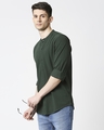 Shop Comfort Pique Knit Olive Shirt-Front