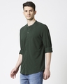 Shop Comfort Pique Knit Olive Shirt-Design