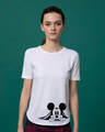 Shop Coming Through Mickey Basic Round Hem T-Shirt (DL)-Front