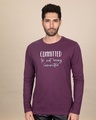 Shop Committed Full Sleeve T-Shirt-Front