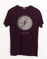Shop Compass Wanderlust Half Sleeve T-Shirt-Front