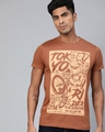 Shop Brown Graphic T Shirt-Front