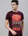 Shop Maroon Graphic T Shirt-Front
