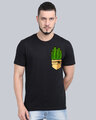 Shop Pocket Design T-Shirt Black-Full