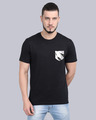 Shop Pocket Design T-Shirt Black-Full